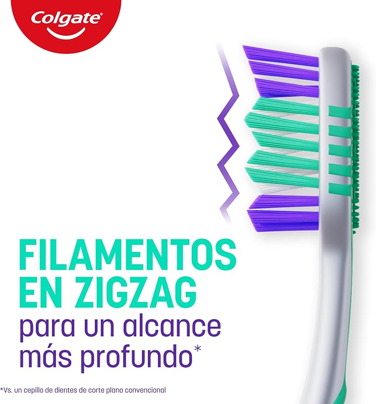 ZigZag, Escova de Dentes Média, Limpeza Interdentária, Pack 6