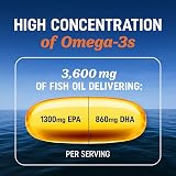 MAV Nutrition Triple Strength Omega 3 Fish Oil 3600mg - 120 Ct view 2