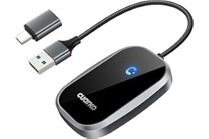 Android Auto Wireless Adapter, Upgraded 2024 Fast Convert Wired Android Auto to Wireless via USB, Plug and Play Setup for Lat