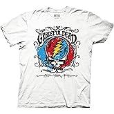 Ripple Junction Grateful Dead Men's Short Sleeve T-Shirt Steal Your Face Trippy Vintage Sketch Stealie Officially Licensed