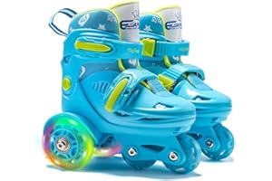 4-PEJIIJAR Adjustable Roller Skates for Girls & Boys with Light Up Wheels (Ages 3-9) – Roller Skates with Illuminating Wheels