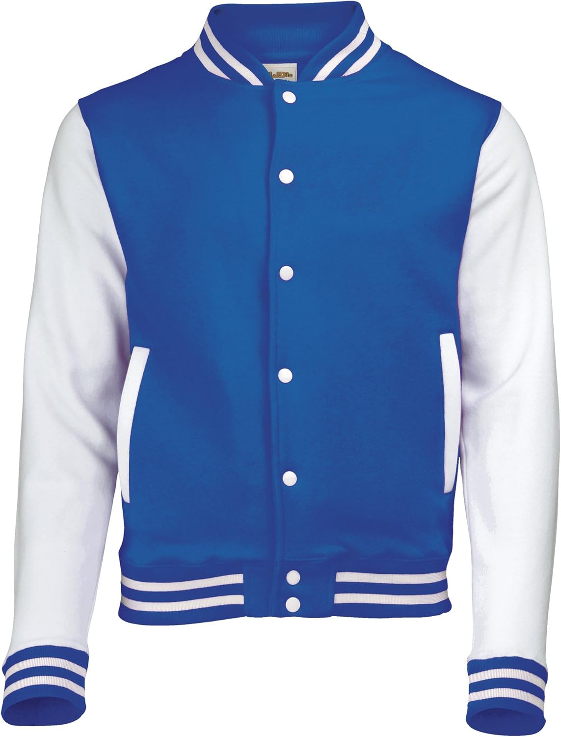 Awdis Unisex Varsity Jacket (M) (Royal Blue/White) at  Men’s Clothing store