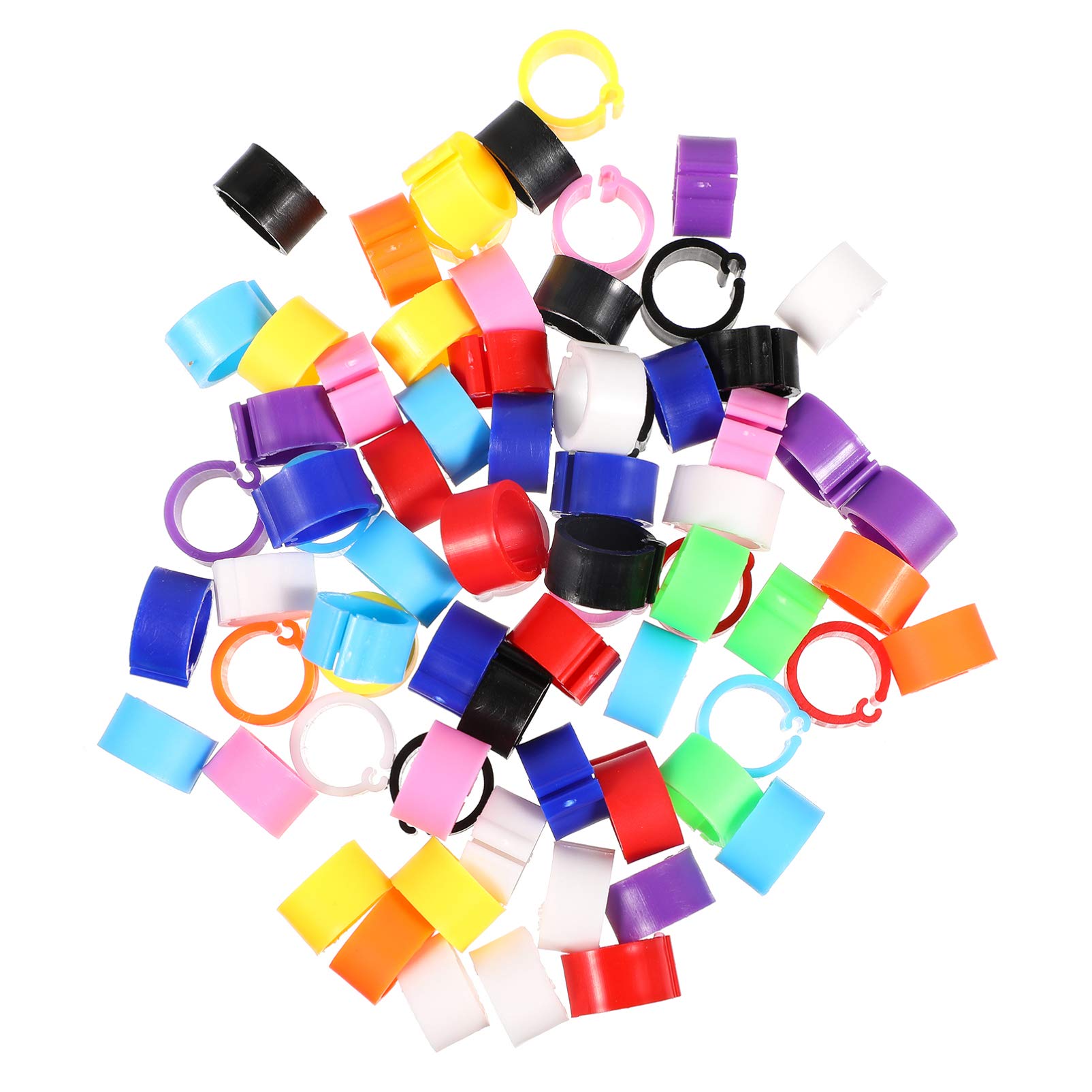 EXCEART 100Pcs Birds Foot Rings Parrot Leg Bands Pigeon Foot Ring for Finch Canary Hatch Poultry Rings Number Cuff Rings