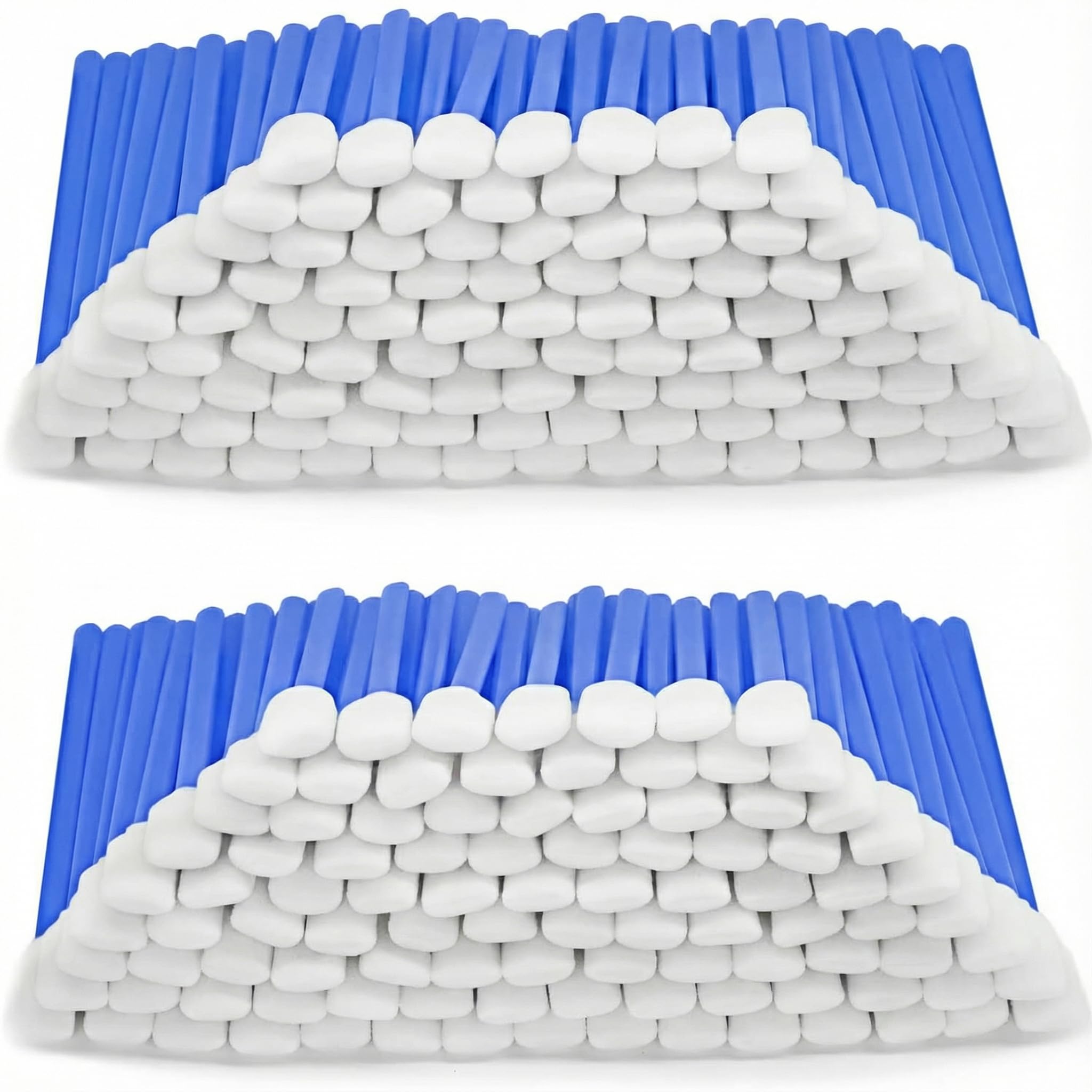 Pack of 200 Cleaning Swabs, Foam Cleaning Swabs, Cleaning Sponge, Cotton Buds (Light Blue), for Inkjet Print Head Cleaner, Camera, Lens Cleaning, Optical Equipment
