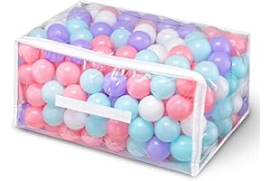 Hovenlay 100 Ball Pit Balls for Kids, Plastic Balls for Ball Pit, Play Balls for Toddlers Babies, Ideal for Ball Pit, Kiddies Pool, Indoor Playpen