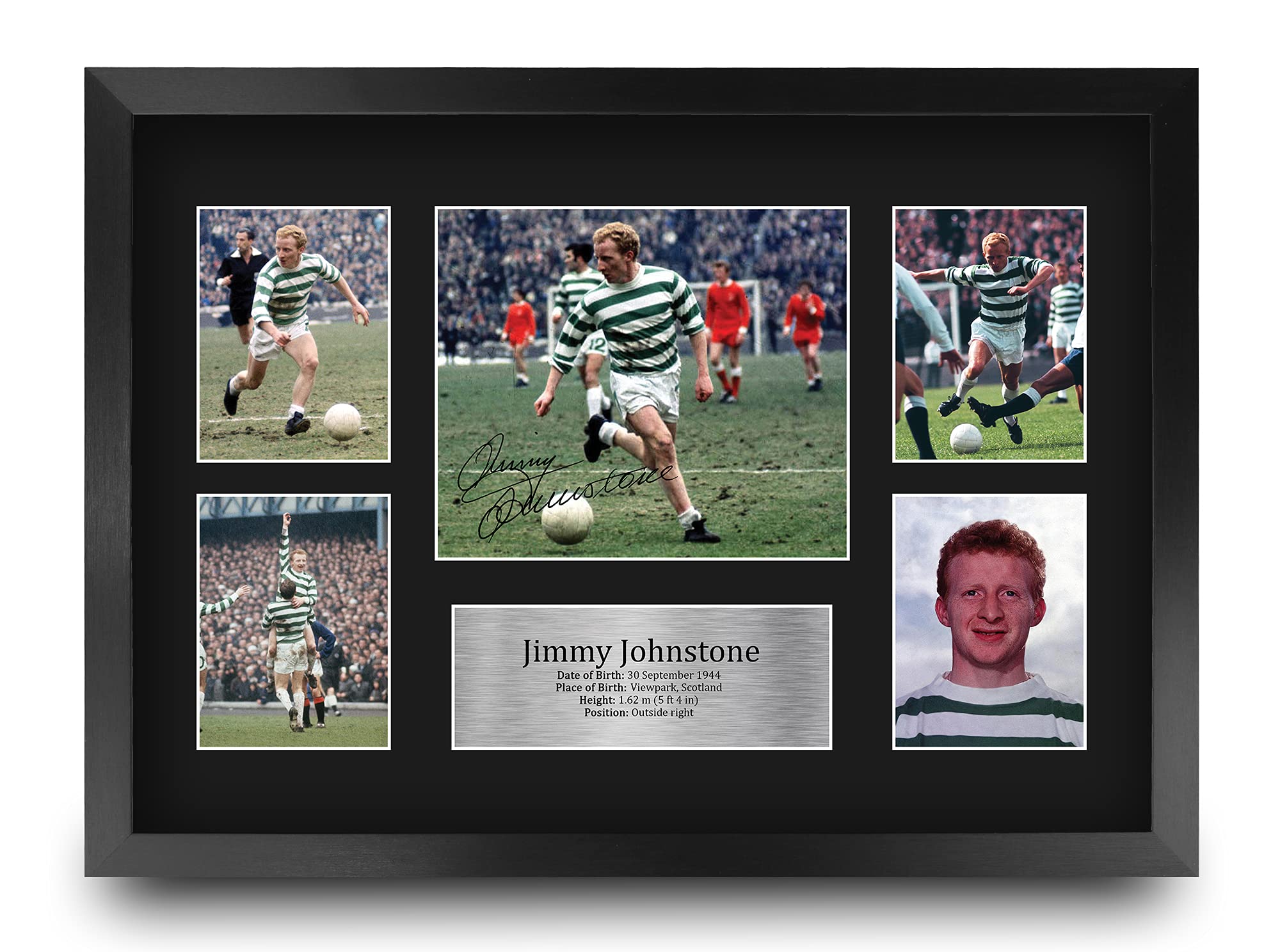 HWC Trading FR A3 Jimmy Johnstone Celtic Printed Memorabilia Signed Autograph Photograph Display for Football Fans and Supporters - A3 Framed โ image 1