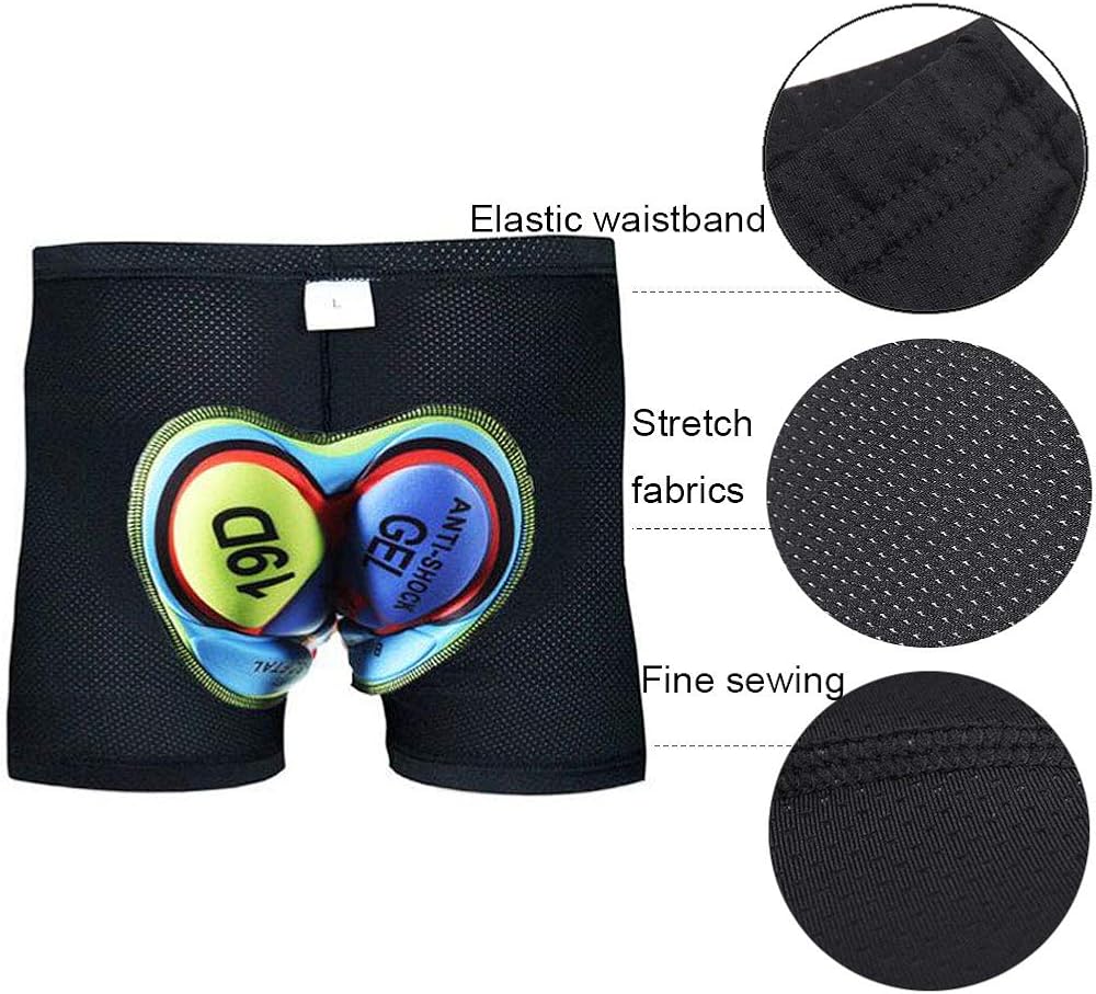 HTTOAR Men's Cycling Shorts Mountain Bike Shorts Anti-Slip Design Soft and BreathableBicycle Underwear: Clothing