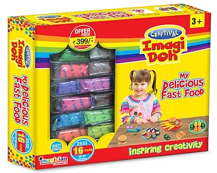 Craftival CID-022 Imagi Doh My Delicious Fast Food, Multi Color