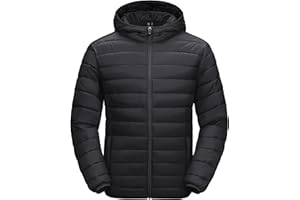 MAGCOMSEN Puffer Jacket for Men Lightweight Winter Down Jackets with Hood Packable Coat
