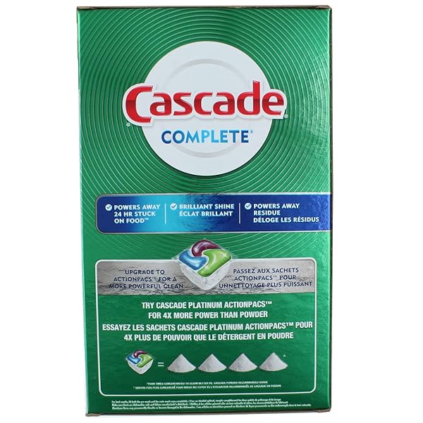 CASCADE COMPLETE POWDER DISHWASHER DETERGENT, FRESH SCENT, 75 OZ, WHITE
