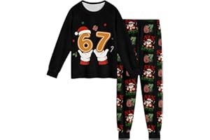 Boys 67 Meme Shirts Pants Set Kids Girls Teens Six Seven Home Christmas Casual Clothes Outfit 5-14Y