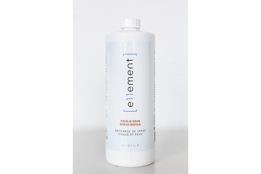 Hypochlorous Acid Face and Spray – 1 L Refill – Daily Toner – Dry Skin – Facial Cleanser – Tattoo Aftercare – Post Workout Refresher – Piercing Aftercare – Lash Cleanser – All Natural – e11ement