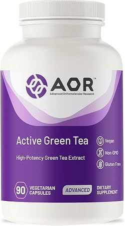 Advanced Orthomolecular Research Aor Active Green Tea, 90 Count (624917080674)