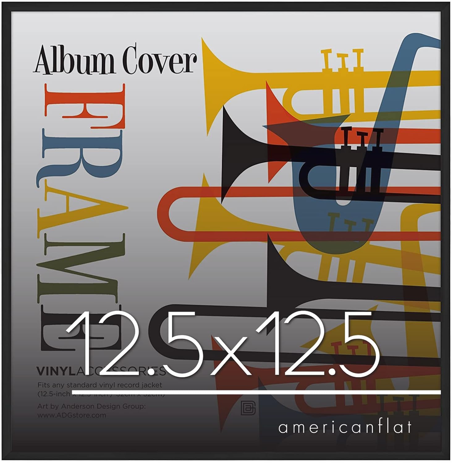 Photo Albums, Frames & Accessories - Americanflat 12.5x12.5 Album Frame in Black Aluminum with Polished Plexiglass and Sleek Minimalist Design - Wall Mounted - Hanging Hardware Included