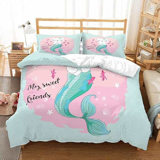 Amazon Com Patatino Mio Cute Girls Bedding Full 3d Microfiber Cat