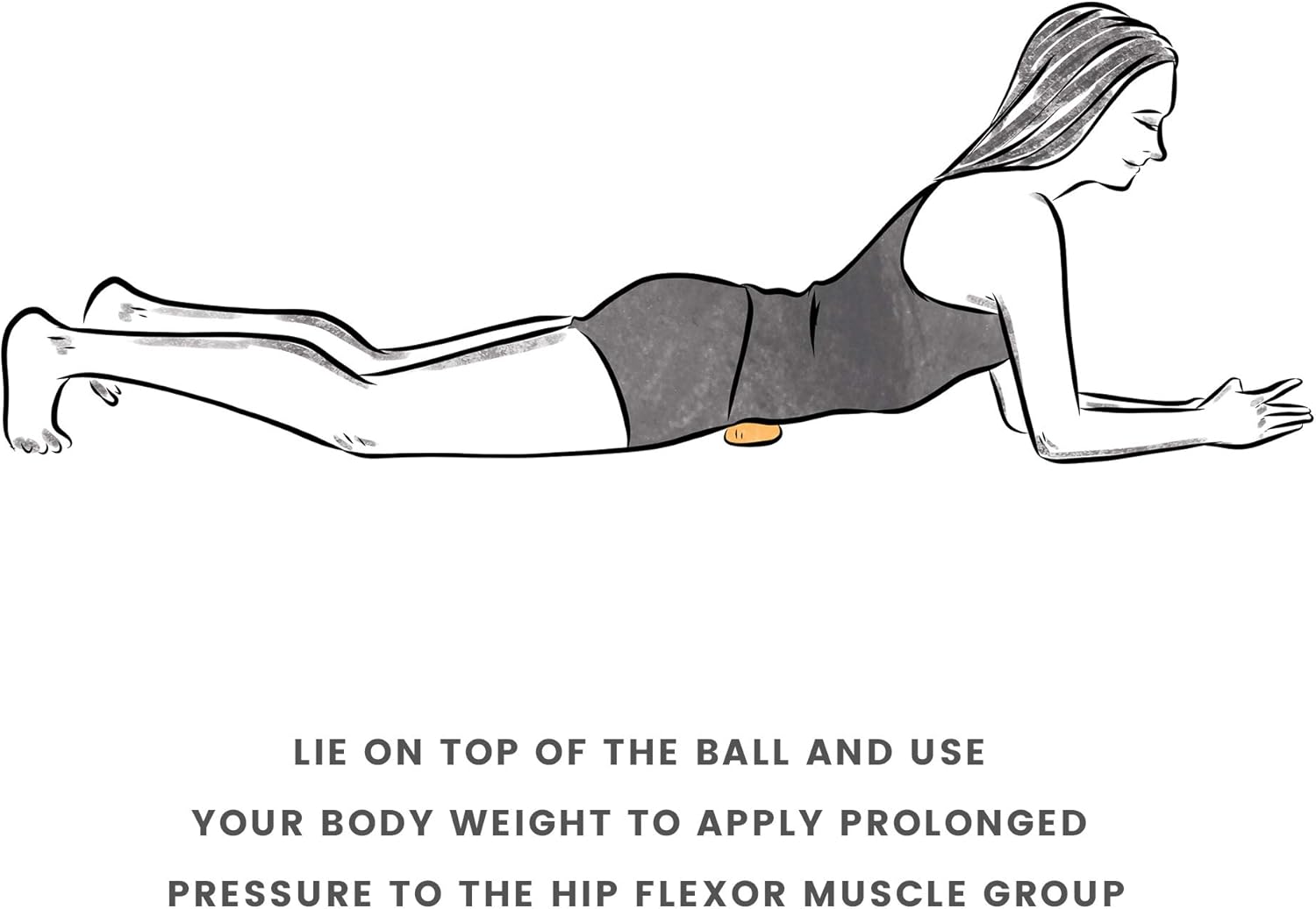 Hip Flexor Release Ball for Hip Flexor and Psoas. Pain Relief for Lower Back, Hips, Tailbone, Knees, Ankles, Feet. Deep Tissue Pressure. Easy at Home, Self Massage.: Health & Personal Care