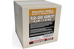 INTERACTIVIA FINISHING MEDIA 4 lbs or 1.8 kg Ground Walnut Shell Media 12-20 Grit - Medium Course Walnut Shells for Tumbling, Vibratory Or Blasting