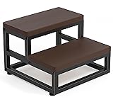 2-Step Waterproof HDPE Step Stools for Adults