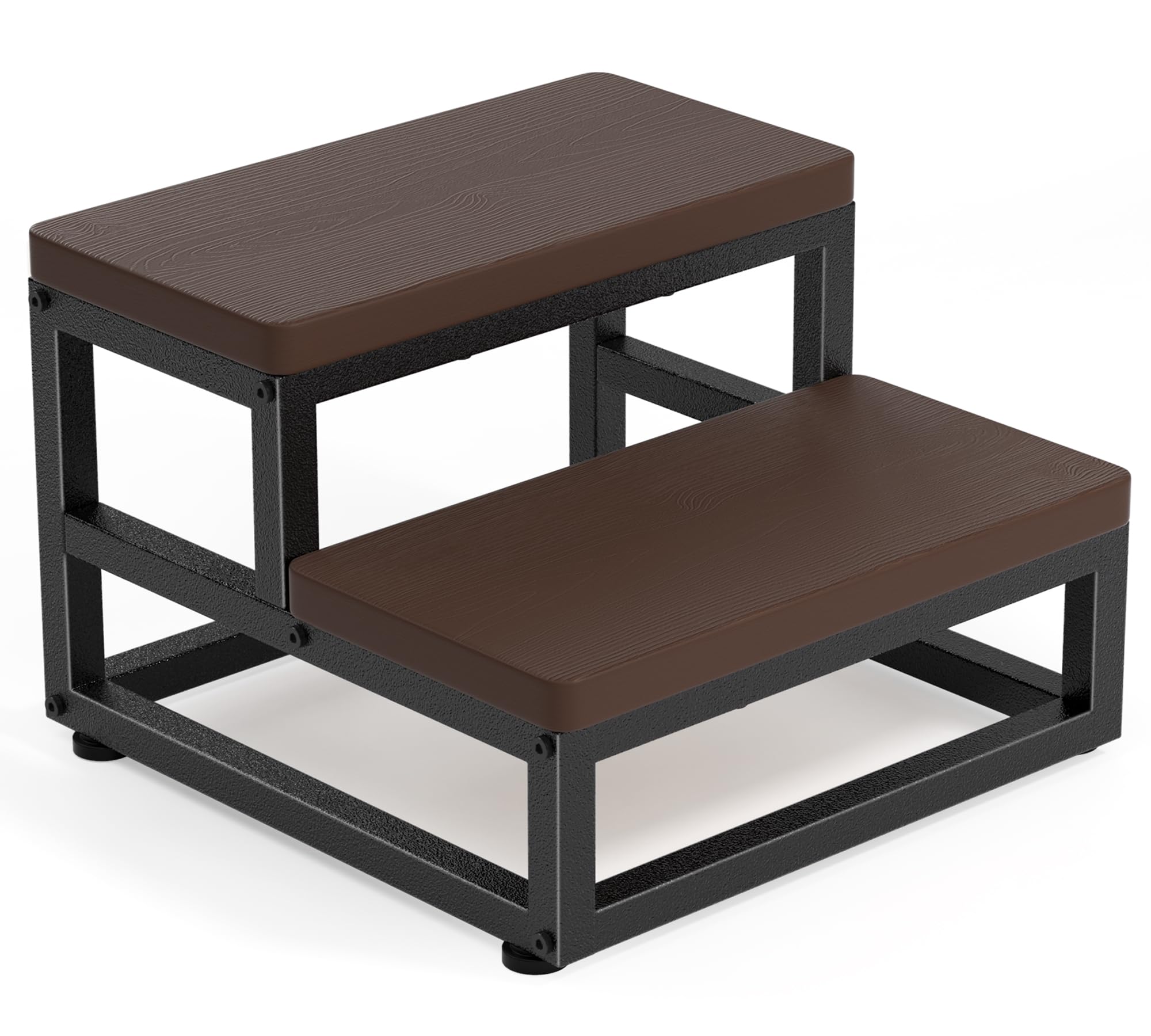 2-Step Waterproof HDPE Step Stools for Adults