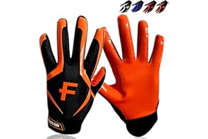 BRAMASOLE Football Gloves Youth Adult Pro 3.0 Upgrade Ultra Stick Palm Receivers Flexible Silicone High Grip Receiver Glove for Kids Boys Men Women