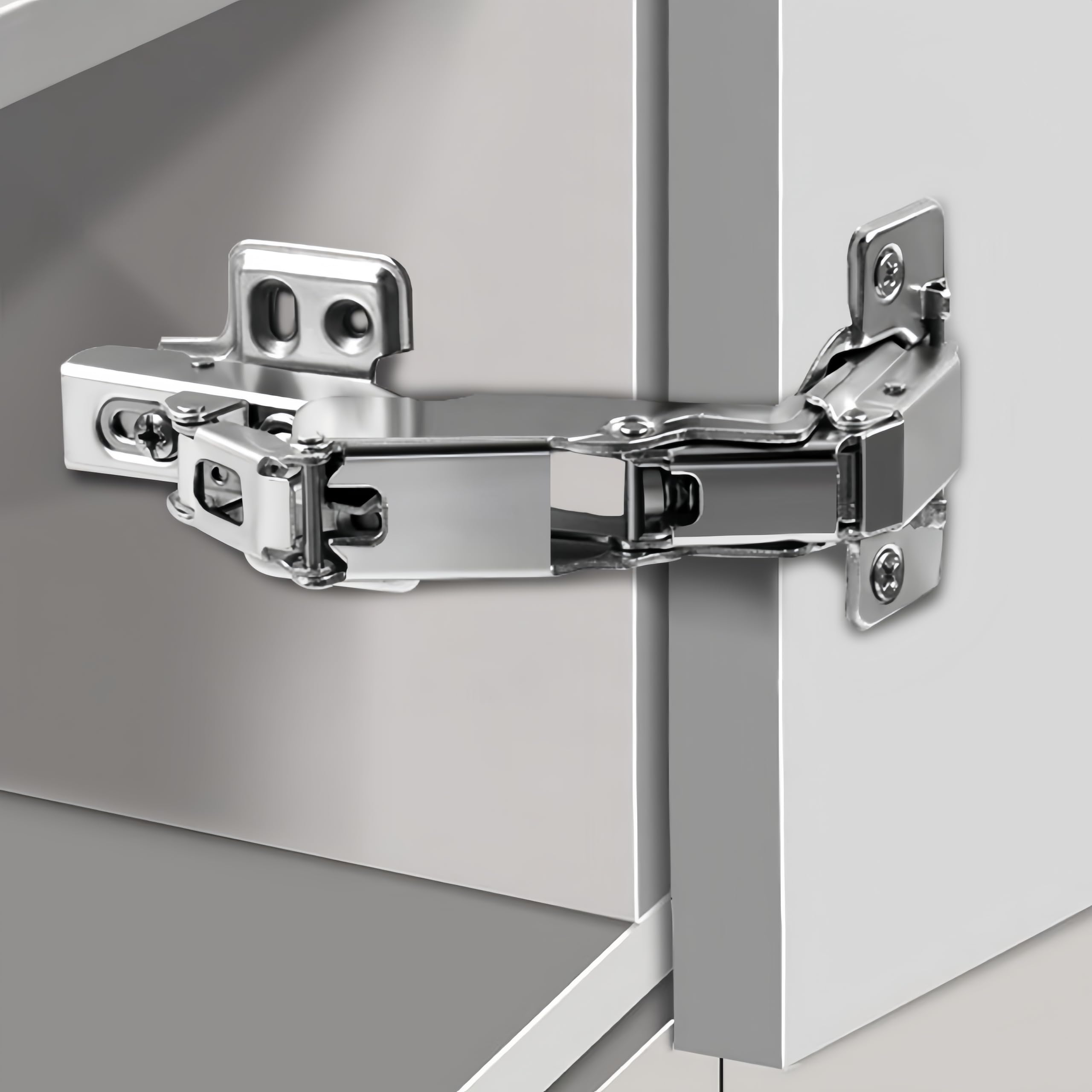 Photo 1 of 170 Degree Cabinet Hinges - 2 Pack Full Overlay Hydraulic Soft-Close Concealed Hinges for Frameless Cabinets, Lazy Susans, Corner & Folding Doors