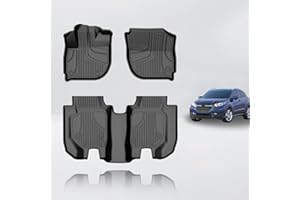 TTX LIGHTING Floor Mats Fit for Honda HR-V HRV 2016-2022 - Front and Rear Row Liner Automotive Floor Mats - All-Weather Protection TPE Car Floor Liners HRV Accessories Black