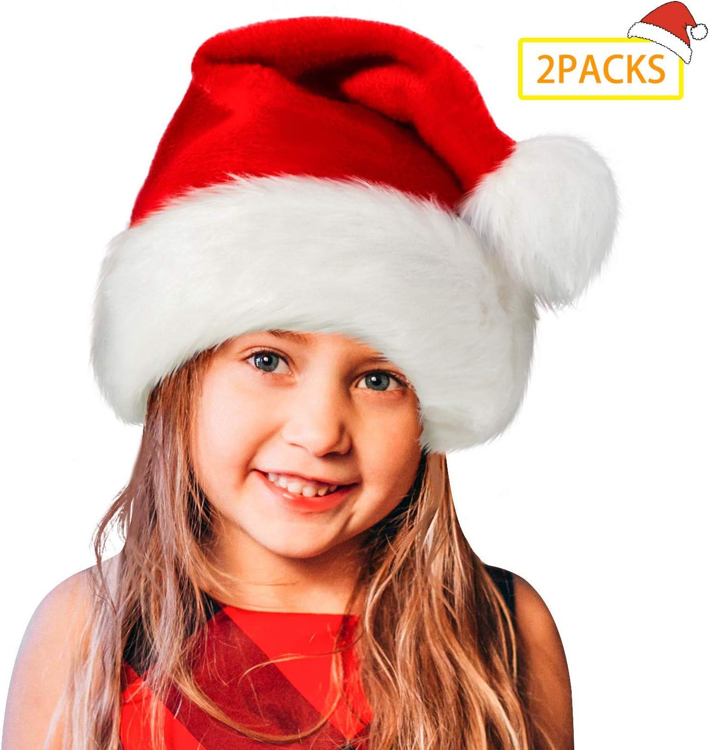 L×2, 2pcs Meiwash Cappello da Babbo Natale Cappello da Babbo Natale Bambino  Adulto Natale Rosso Accessori per Babbo Natale Ornamenti Natalizi Cappelli  Natalizi Casa e cucina Cappelli berjaya.edu.my