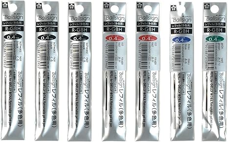 Amazon サクラクレパス 多機能ペン替芯 ボールサイン4 1用 0 4mm 黒3本 赤2本 青1本 緑1本 R Gbh 04 49 19 36 29 4色7本 文房具 オフィス用品 文房具 オフィス用品