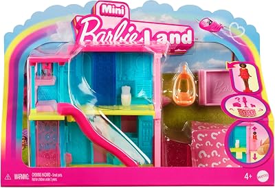Barbie Mini BarbieLand Dreamhouse Set with Elevator Pool 1.5in Doll HYF46