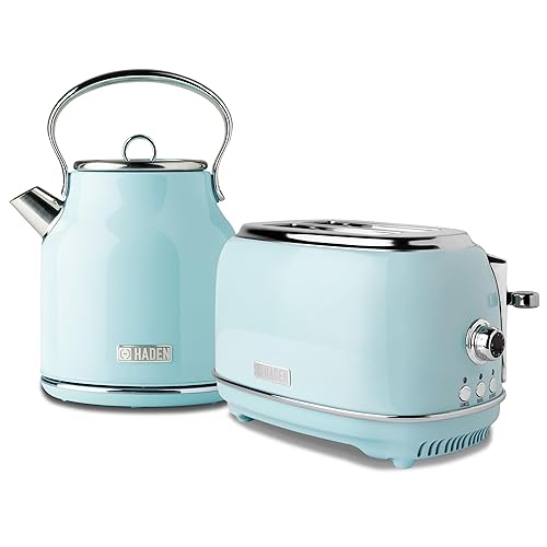 Tea Kettle Steel Blue Kettle And Toaster Haden Heritage Liter