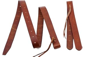 Jeereal Heavy Oil Harness Leather Latigo(1.75" x 68.5"),Off Billet Cinch Straps Set for Western Horse Saddle