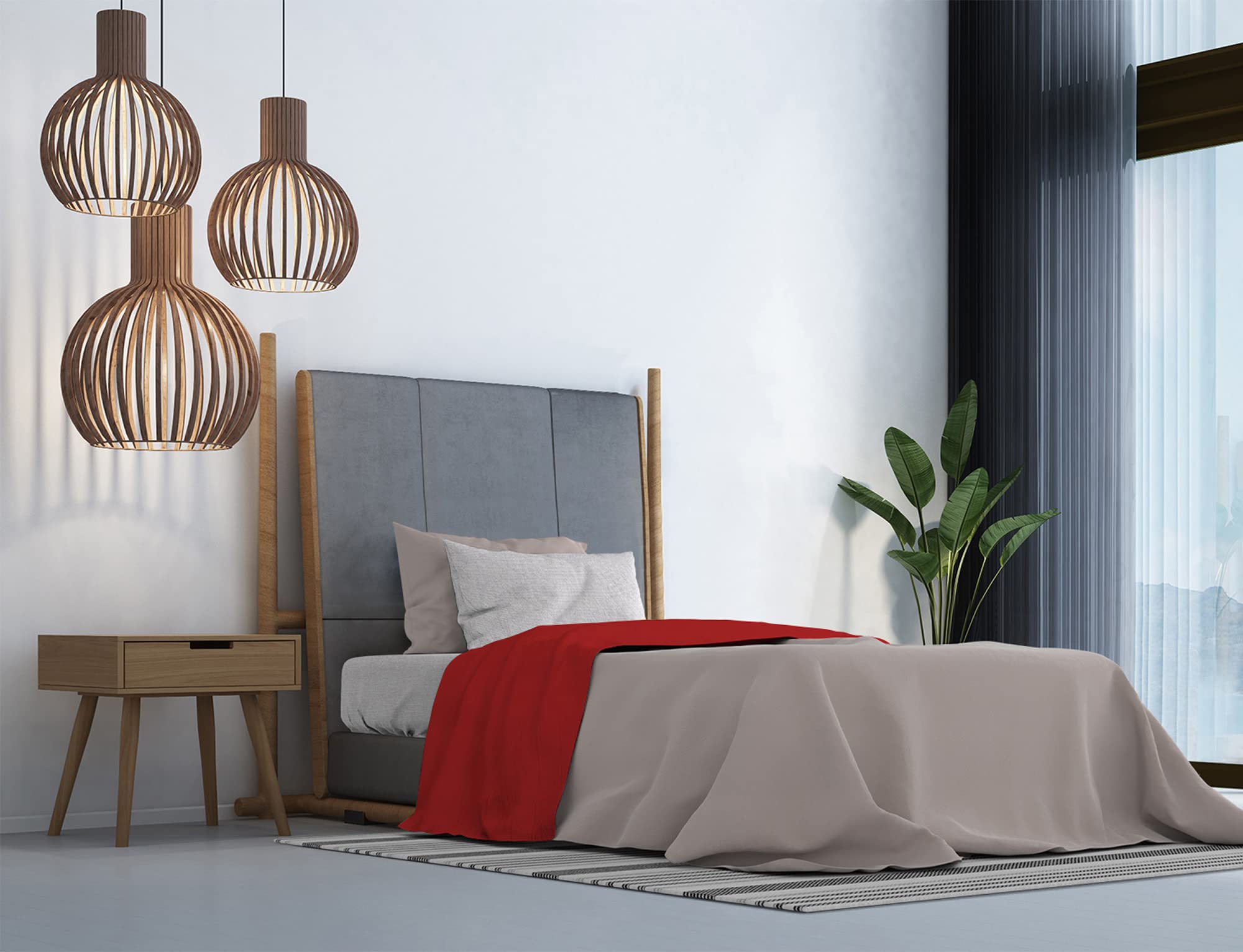 Trendy Chic Bed Set, Red, Single — image 1