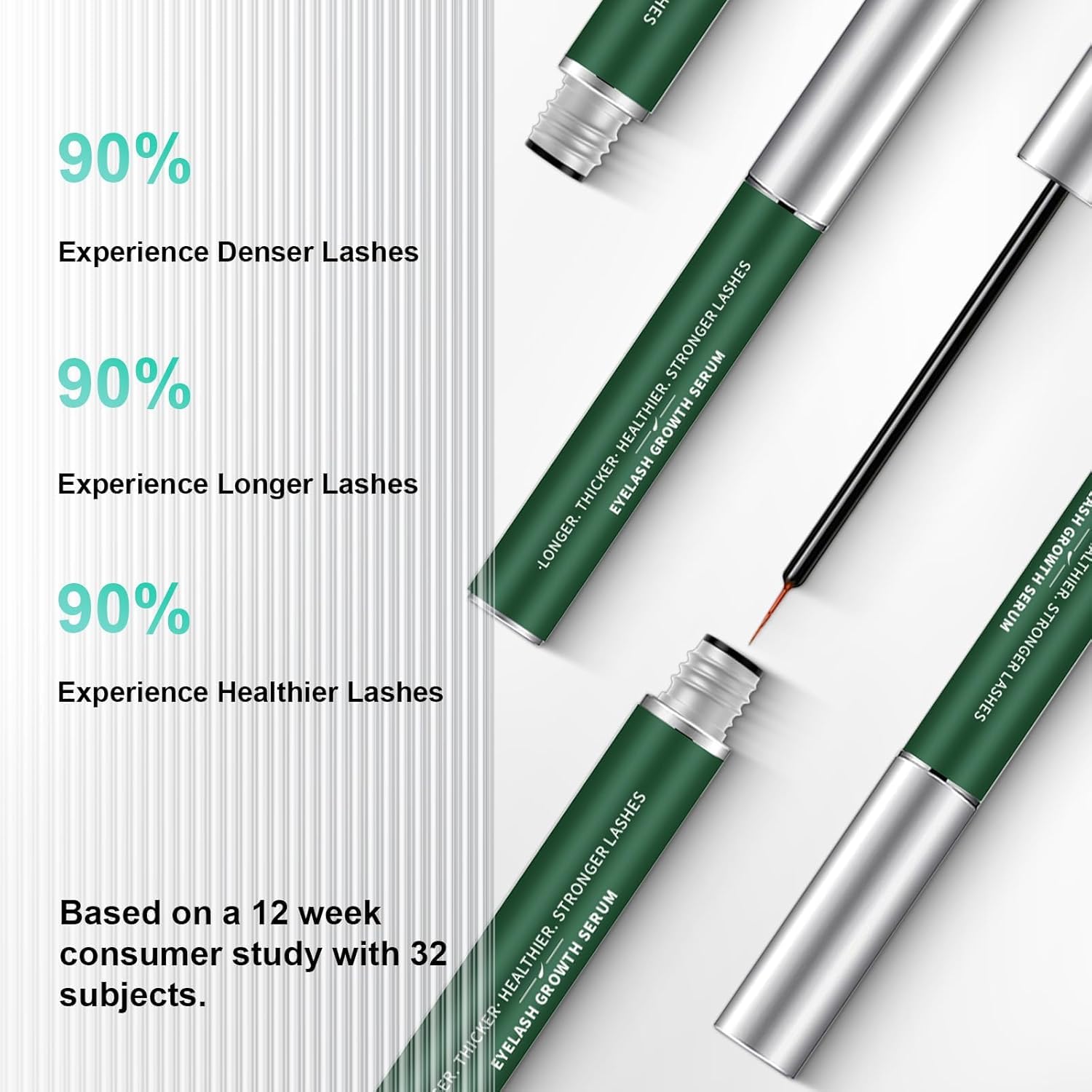 Lash Serum, Promotes Longer-Looking Lashes & Brows, Lash Enhancing Serum With Natural Formula Vegan & Cruelty A Escolha 8ML-580