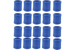 PAYANWIN 10 Pairs Sports Wristbands, Wrist Sweatbands for Men & Women, Stretchy & Sweat Absorbing Cotton Terry,Perfect for Basketball, Football, Tennis, Soccer, Running & Working Out