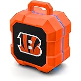 SOAR NFL Shockbox LED Wireless Bluetooth Speaker - Water Resistant IPX4, 5.0 Bluetooth with Over 5 Hours of Play Time - Small Portable Speaker - Officially Licensed NFL, Perfect Home & Outdoor Speaker