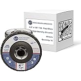Benchmark Abrasives 4.5" x 7/8" Zirconia Type 29 Flap Discs, 80 Grit | Jumbo High Density Sanding and Finishing Wheels for Angle Grinder, 10-Count
