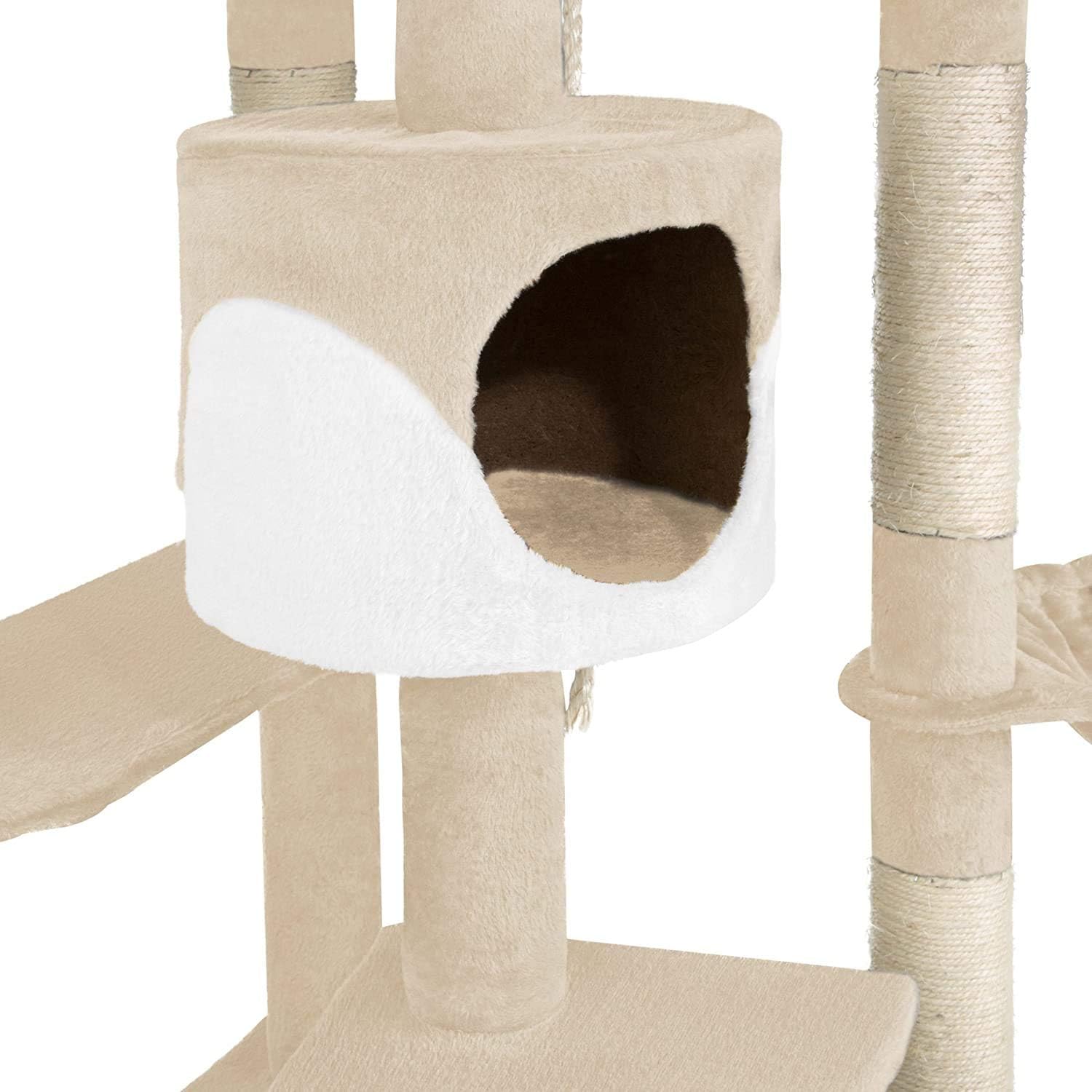 CA&T P.J Pet Products Ultimate Cat Play Tower and Scratching Post - One Size (Mega Climber), Beige - Image 5