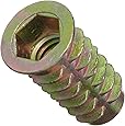 E-Z Lok Threaded Insert, Zinc, Hex-Flanged, 3/8"-16 Internal Threads, 25mm Length (Pack of 25)