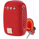Sanpyl Bluetooth Speaker for Bike, Portable Mini Outdoor Speaker, Supports Serial Connection, Speaker for Cycling Riding Hiking (Red)