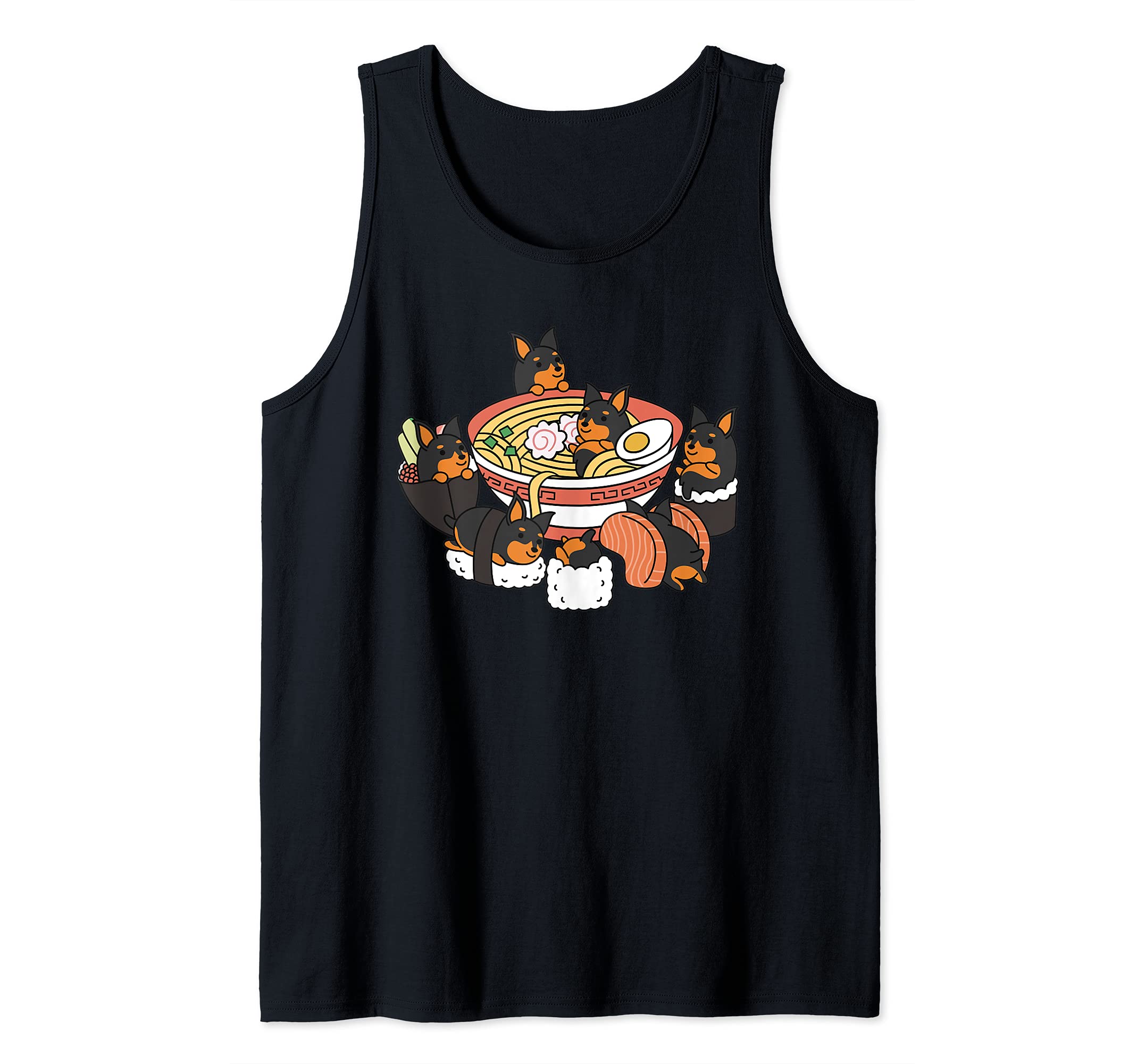 Ramen Sushi Doberman Dog Tank Top