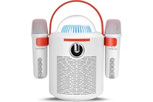 W WINBRIDGE WinBridge Karaoke Machine for Kids Adults,Portable Bluetooth Speaker with Two Wireless Microphone,Mini Karaoke Machine with High Battery 4000mAh, Birthday for Boys Ages 4+ Year Old T7