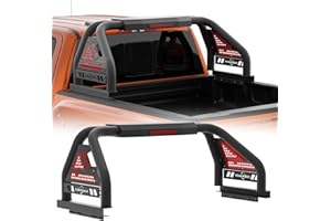 TOKMOWIN Roll Bar for Full Size Pickup Truck, Adjustable Sport Chase Rack Roll Bar Fit for Toyota Tundra, F-150/F-250/F-350, Ram 1500/2500/3500, Chevrolet Silverado & GMC Sierra, Sequoia,Titan,Tacoma,Black