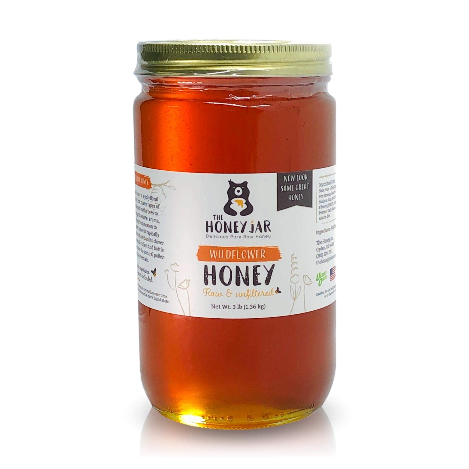 Buy The Honey Jar Raw Wildflower Honey Unfiltered and Unpasteurized