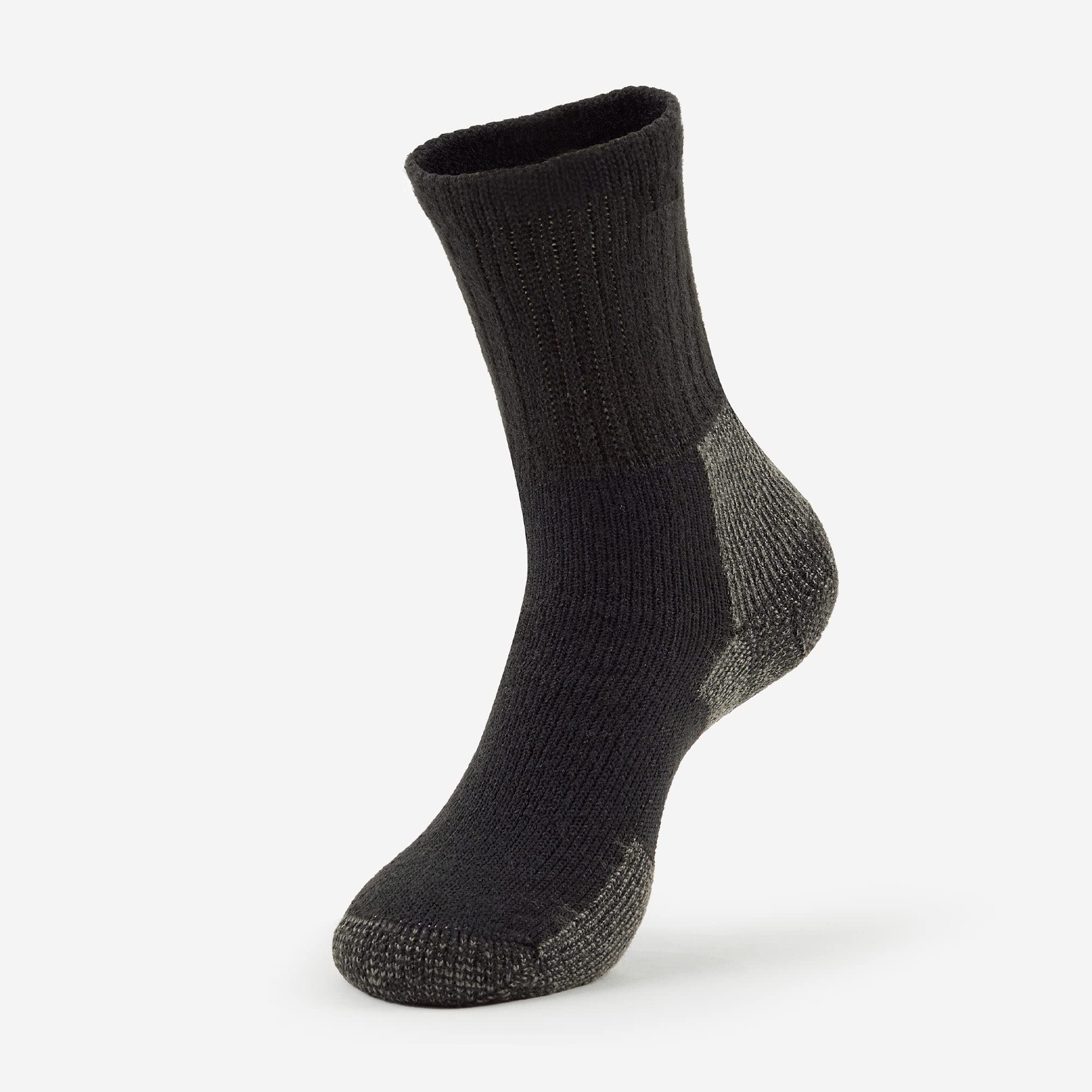 Thorlos Men's Men s Hiking Crew Socks Black Large, Black, L UK