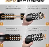 Looxmeer Heavy Duty Bike Lock 90cm 7mm 5-Digit Combination Chain Lock view 8