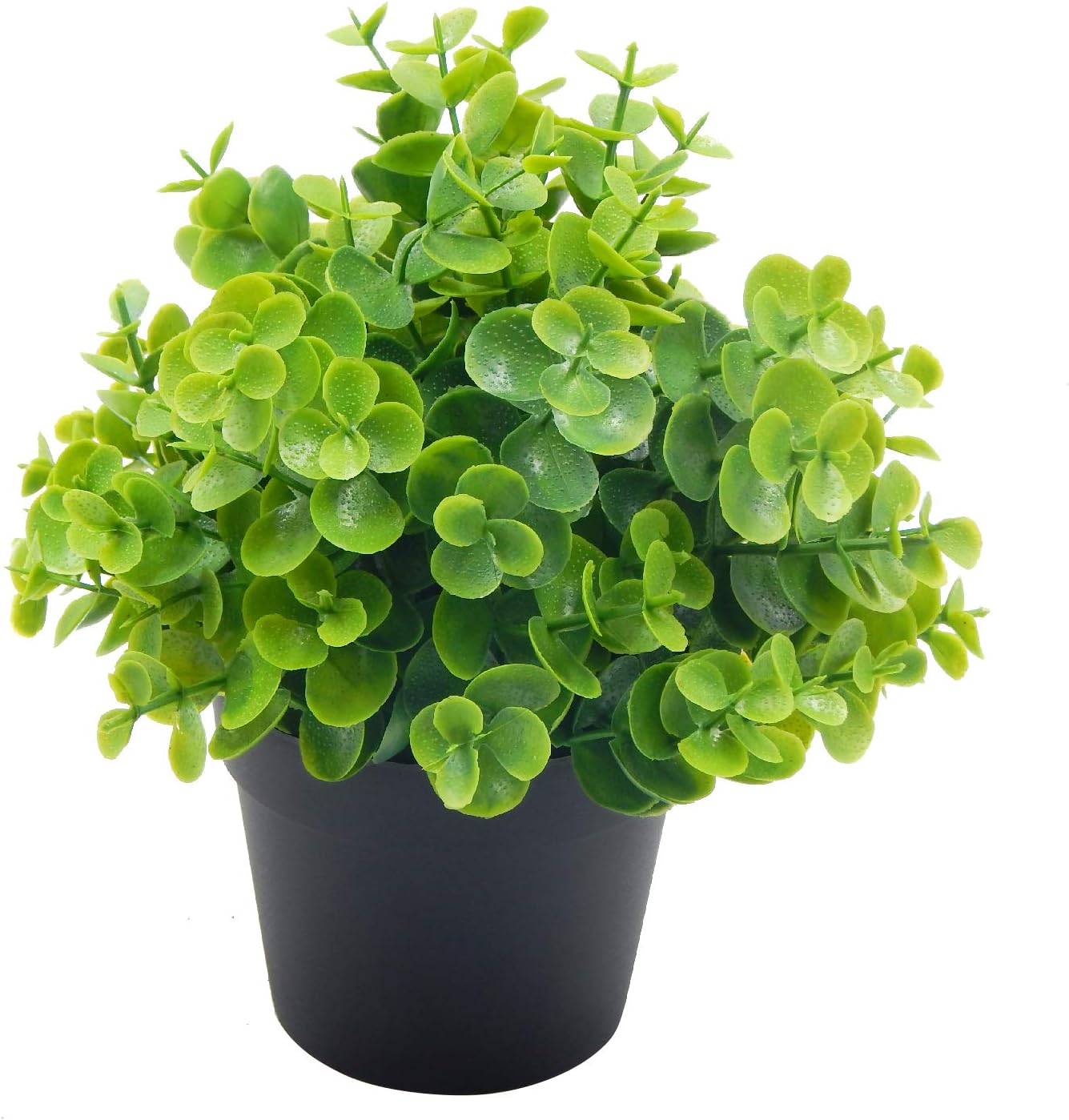 OFFIDIX Artificial Plants with Vase Mini Plastic Eucalyptus Plants for Home Office Decoration Faux Plastic Plants with Pots Fake Plant Indoor