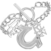 True Religion Horseshoe and Logo Charm Bracelet