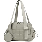 CAMTOP Mini Gym Bag for Women, Small Gym Tote Bag Puffy Quilted Sports Duffel Bag with Wet Compartment and Coin Purse Duffel Bags Dance Yoga Workout Bag for Gifts