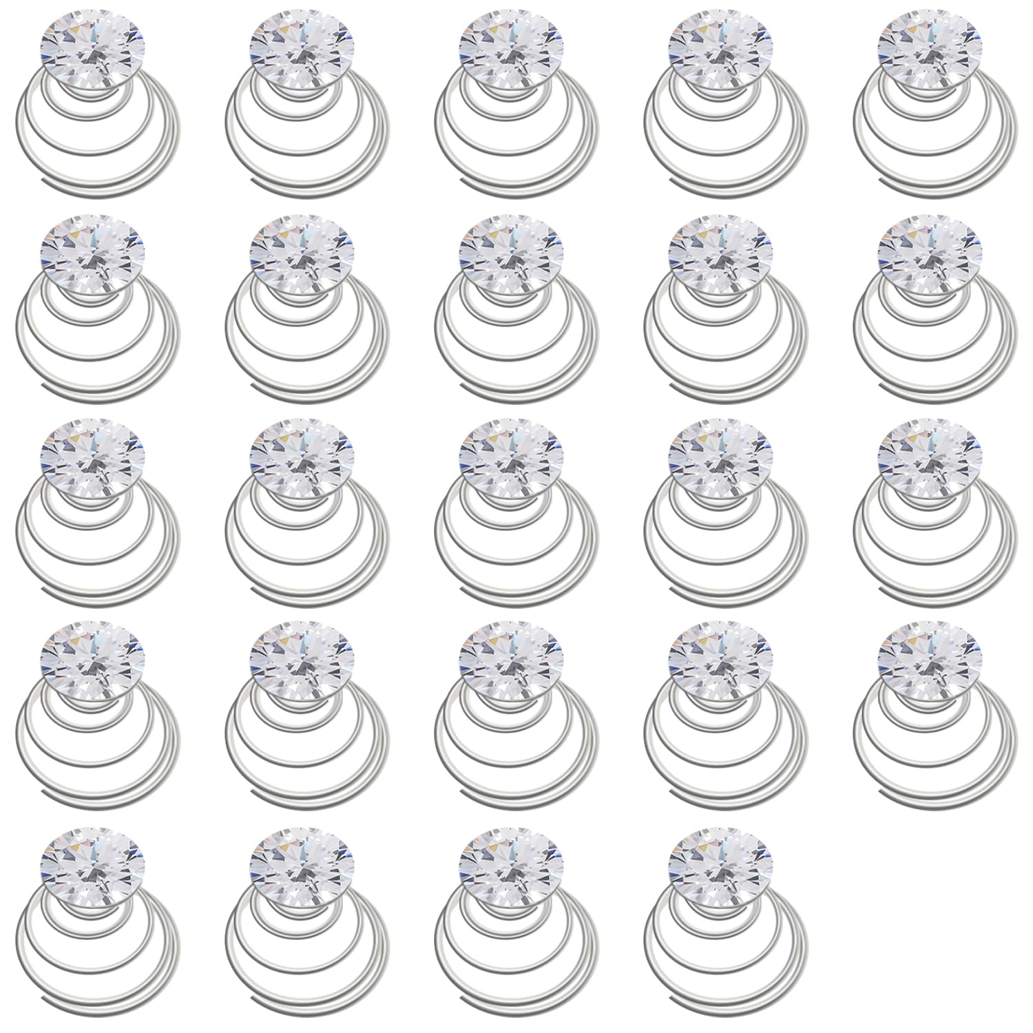 Bridal Hair Pins Crystal Rhinestones Pearl Hair Pins Wedding Accessories For Women Girl Wedding Bridal Party (24 PCS)