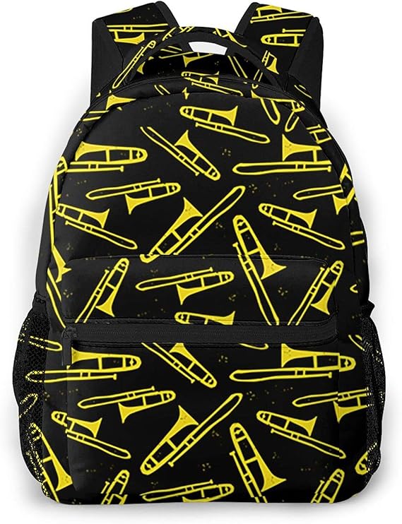 Amazon Co Jp バックパック リュックサック 黒と黄色のトロンボーン 大容量 軽量 おしゃれ ビジネスリュック 多機能 耐衝撃 Pcバック 登山 通勤 通学 旅行 出張 アウトドア メンズ レディース 服 ファッション小物